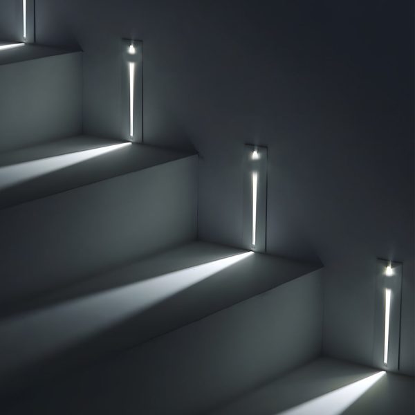 Vertical Motion Sensor LED Stair Light Wall Recessed Contemporary Lighting For Indoor and Outdoor Steps - Image 3