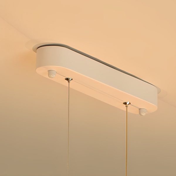 Long Strip Waves Branches Stepless Dimming LED White Modern Chandelier - Image 11