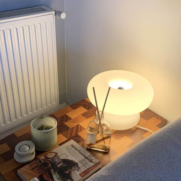 Danish Milk White Mushroom 1-Light Table Lamp - Image 3