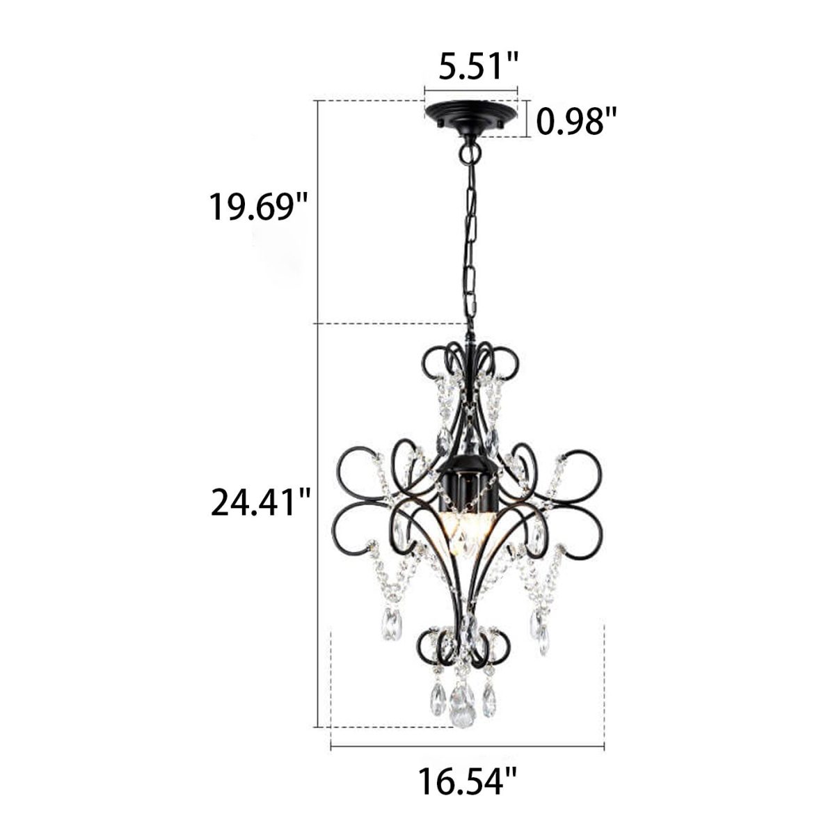 Vintage Luxury Crystal Candle Design 1/3 Light Chandelier - Image 7