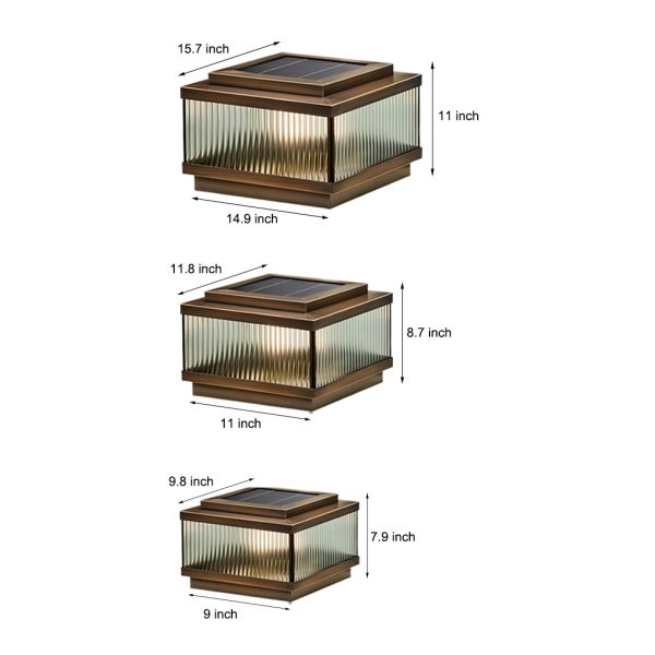 Square Waterproof Intelligent Timing modern Solar Fence Post Lights - Image 8