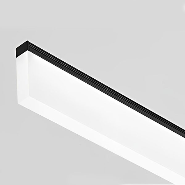 Minimalist Linear Strip Stepless Dimming LED Black Modern Chandelier - Image 11