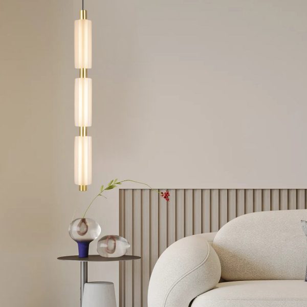 1/2/3 Heads Acrylic Cylinder Pendant Lights: Modern Hanging Lamp in Gold/Black - Image 7