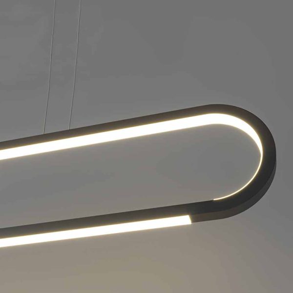Minimalist Strip Stepless Dimming LED Modern Chandelier Hanging Lamp - Image 9