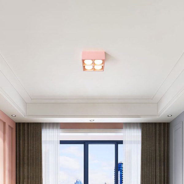 Minimalist Square Box Spotlight Iron LED Flush Mount Ceiling Light - Image 23