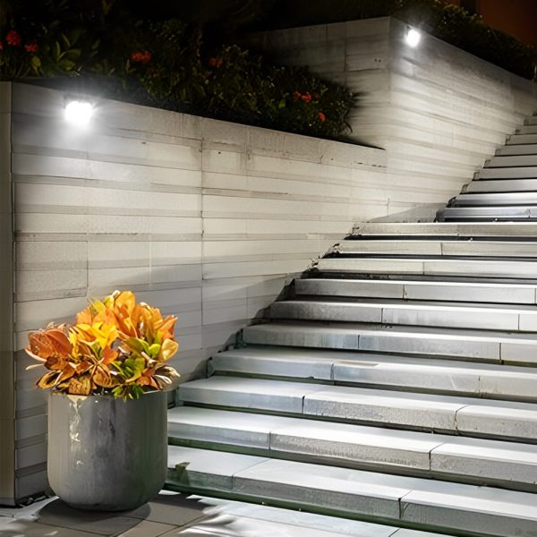 Rectangular Waterproof LED Motion Sensor Solar Wall Lights Outdoor Wall Lamp - Image 9