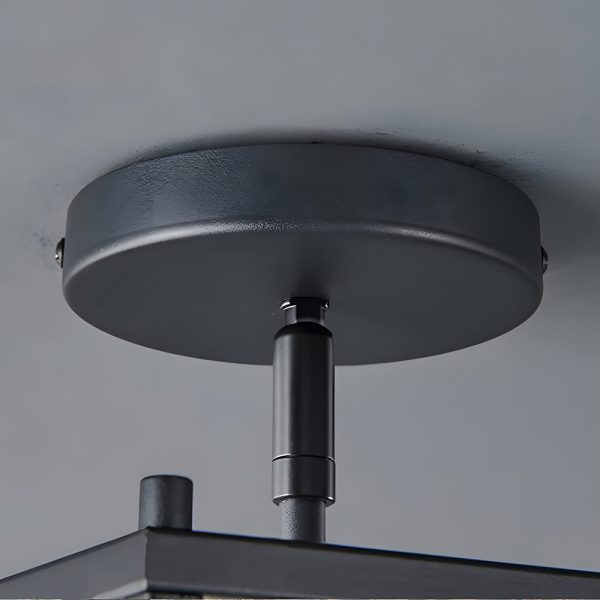 Round Square Iron Frame Crystal Shade Luxury Modern Chandelier Ceiling Lights - Image 7