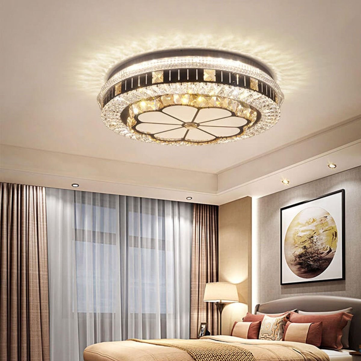 Nordic Light Luxury Round Design Multi-Style LED Flush Mount Light - Image 20