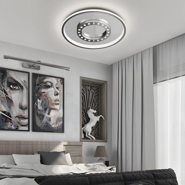 Square Round LED Anti-Glare 3 Step Dimming Modern Ceiling Lights Fixture - Image 5