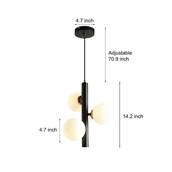 3 Glass Balls LED Creative Personality Nordic Dining Room Chandelier Light - Image 9