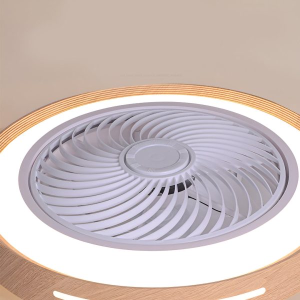 Round Ultra-thin Mute LED Nordic Bladeless Ceiling Fans with Remote Control - Image 11