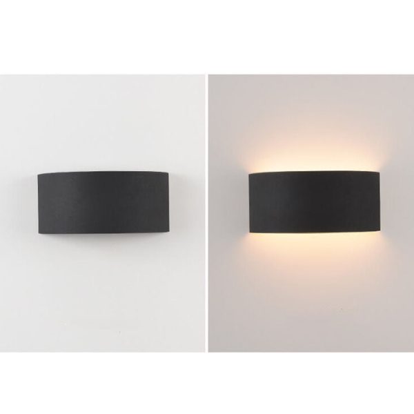 Minimalist Solid Color Iron Half-circle LED Wall Sconce Lamp - Image 4