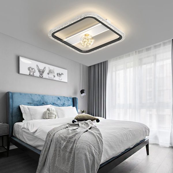 Round Square Rectangular Dimmable LED Ball Decor Modern Ceiling Lights - Image 4