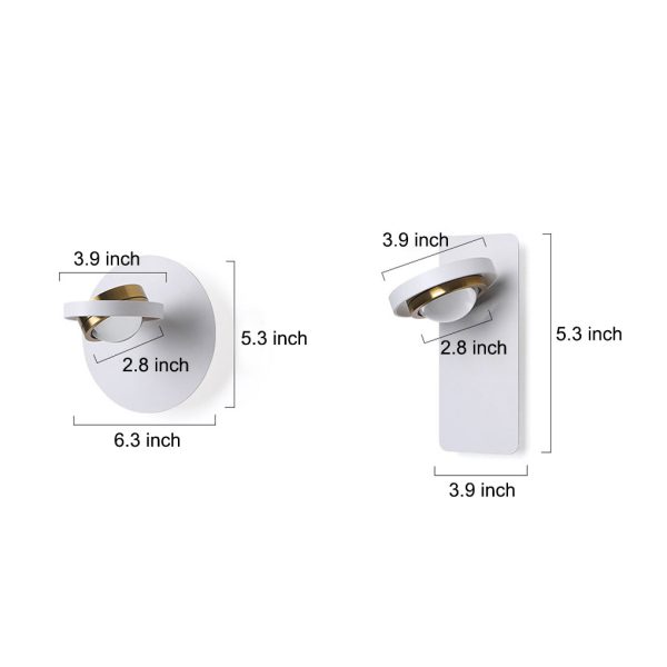 Round Square Creative Free Adjustable Direction Modern Wall Lights Fixture - Image 7