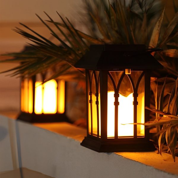 Portable Lantern Waterproof LED Intelligent Black Solar Outdoor Lights - Image 8