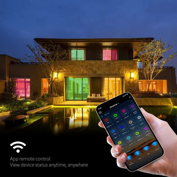 RGB Round Remote Control Dimming Atmosphere LED Flush Mount Ceiling Light - Image 5