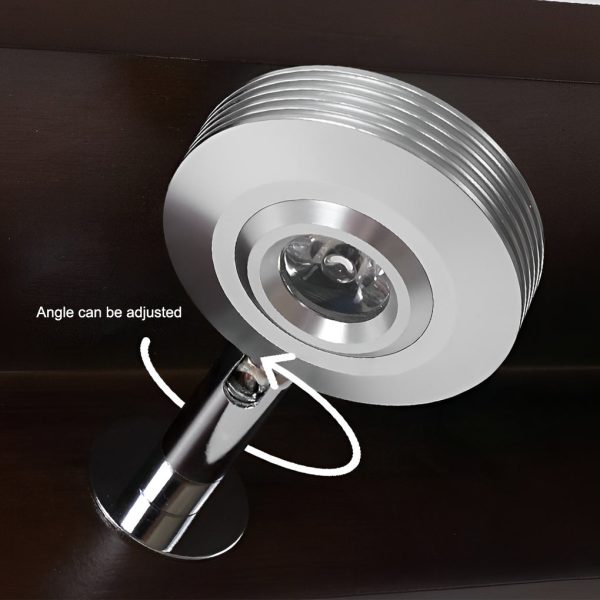 2/3-Light Wood Bathroom Vanity Light with Adjustable Iron Spotlight and Fixed Glass Shades - Image 8
