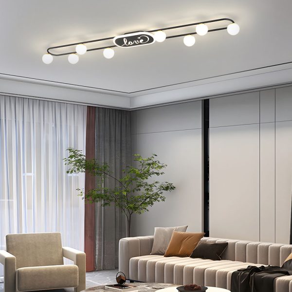 4/6/8 Round Acrylic Balls Three Step Dimming Modern Ceiling Light Fixture - Image 3
