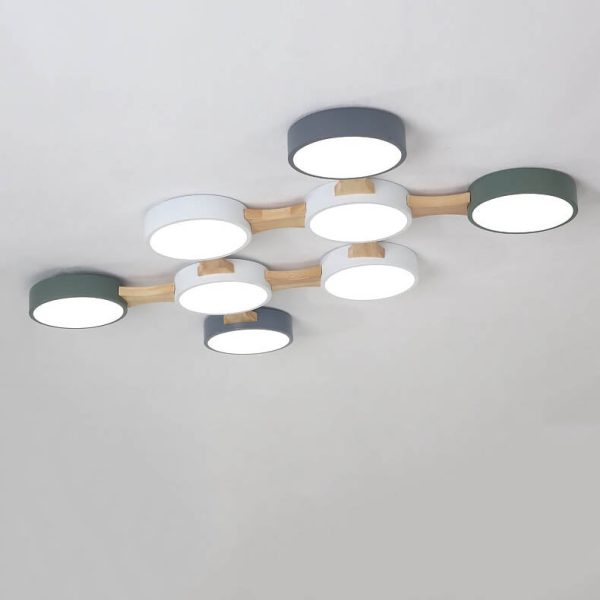 Modern Macaron Circle 3/4/5/8 Light LED Flush Mount Ceiling Light - Image 15