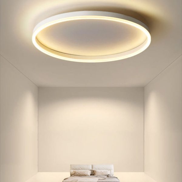 Nordic Minimalist Circle Ring Iron Acrylic LED Flush Mount Ceiling Light - Image 28
