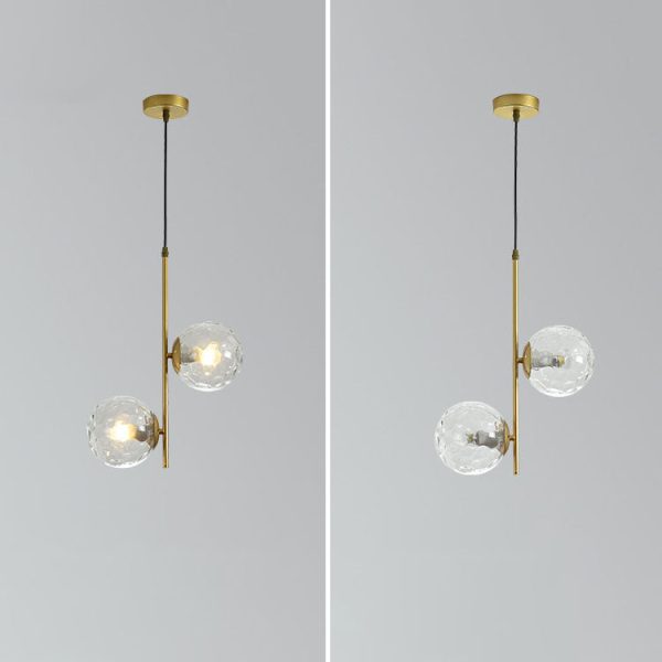 Nordic Minimalist Glass Ball Branch 2-Light Chandelier - Image 17