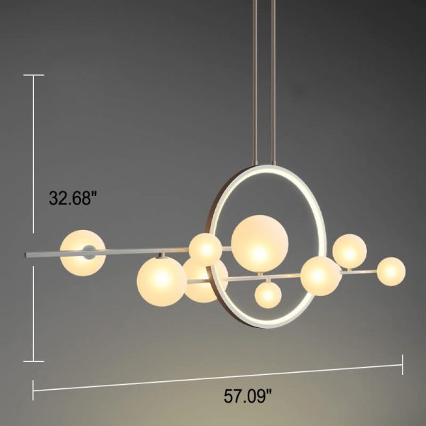 Modern Glass Long Bubble Magic Bean Island Light 7/10 Light Chandelier - Image 8