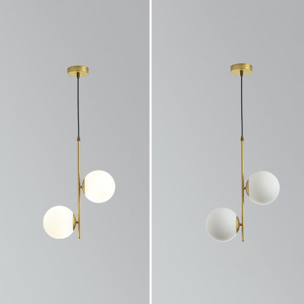 Nordic Minimalist Glass Ball Branch 2-Light Chandelier - Image 18