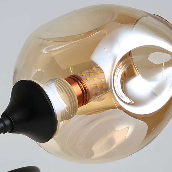 41-in 4 Blades Ceiling Fan Lights with 6/8-Light Glass Shades, Remote Control - Image 7