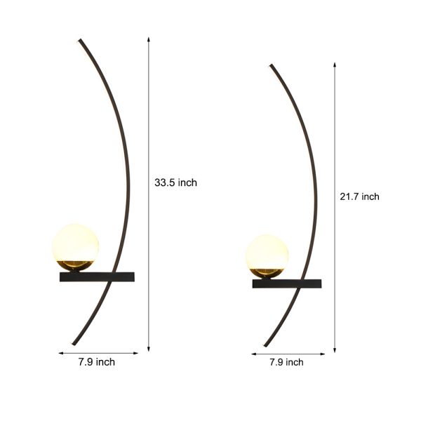 Curved Strip 3 Step Dimming LED Wall Sconce Lighting Wall Lamp - Image 9