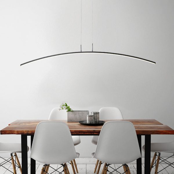 Nordic Minimalist Arch  Linear LED Chandelier - Image 20
