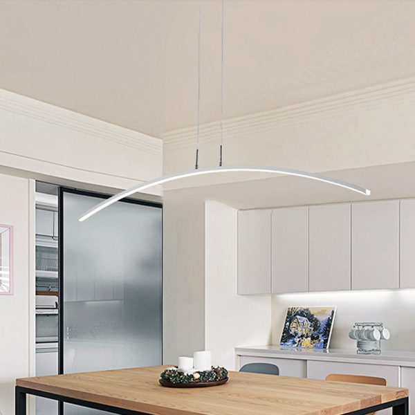 Nordic Minimalist Arch  Linear LED Chandelier - Image 2