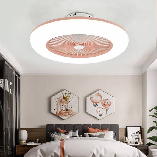Modern Acrylic Ceiling Fan 1-Light LED Semi-Flush Mount Lighting - Image 3