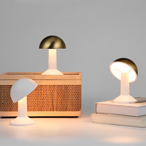Cordless Touch Control Tiltable Mushroom Table Ambient Lamp - Image 3