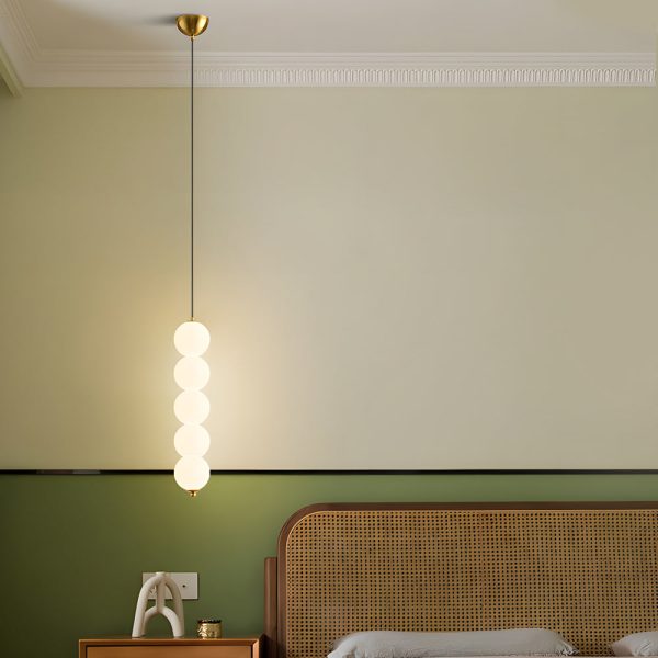 Modern Round String Vertical Balls Pendant Lamp Dimmable LED Chandelier - Image 8