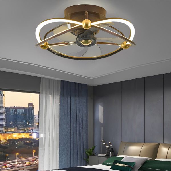 Intelligent Adjustable Stepless Dimming LED Ceiling Fan Light with Remote - Image 3
