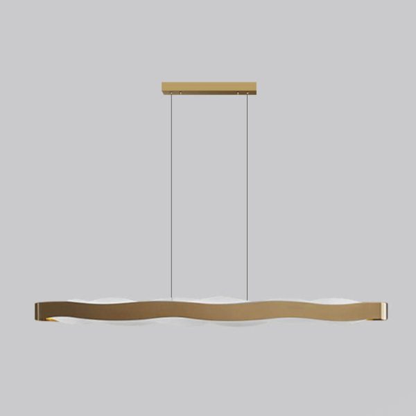 Modern Luxury Stainless Steel Long Bar Acrylic LED Chandelier - Image 17