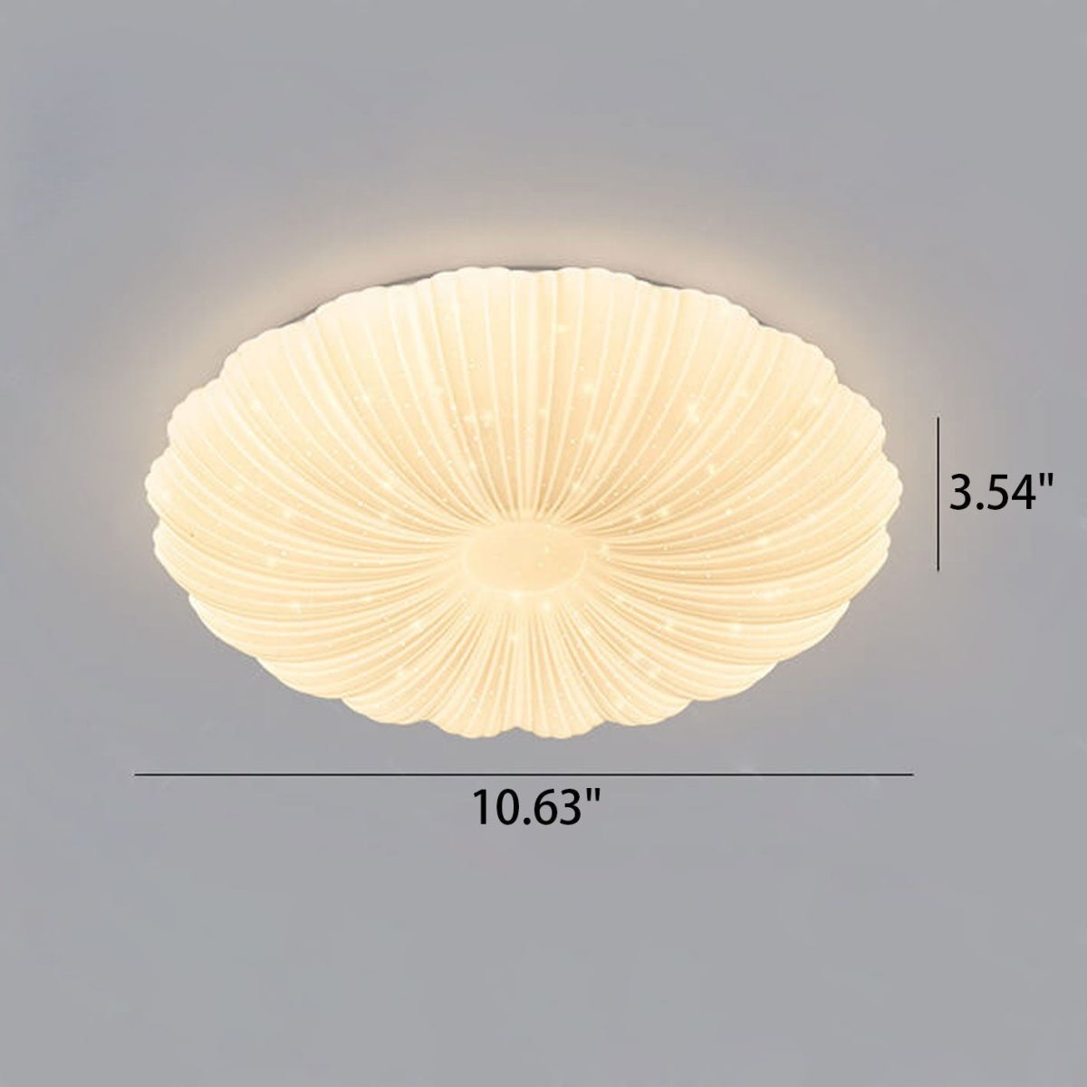 Modern Minimalist Shell Acrylic Round LED Flush Mount Ceiling Light - Image 9