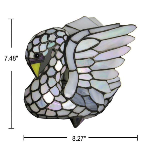 Tiffany Creative Animal Stained Glass 1-Light Decorative Table Lamp - Image 11