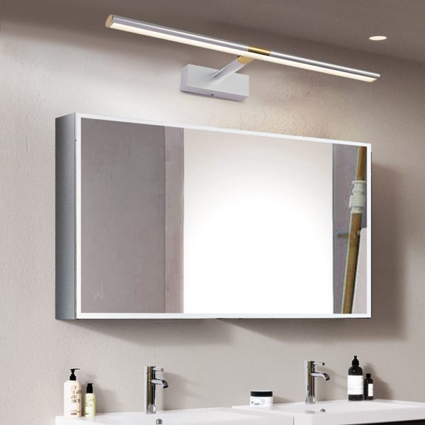 Retractable LED Bathroom Vanity Light with Adjustable Rod and Matte Finish - Image 6