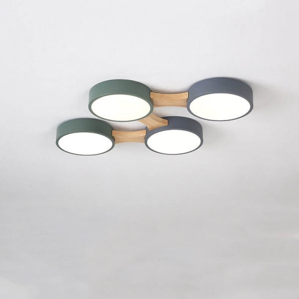 Modern Macaron Circle 3/4/5/8 Light LED Flush Mount Ceiling Light - Image 16