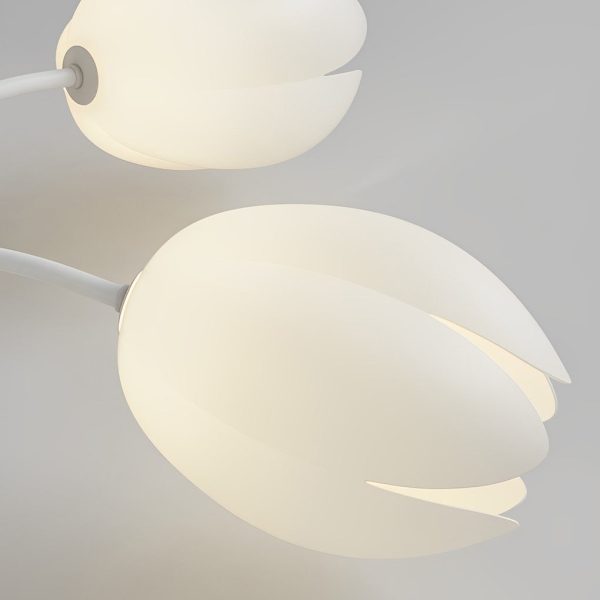 Tulips Flowers G9 14W White Minimalist Ceiling Lights Chandelier - Image 12