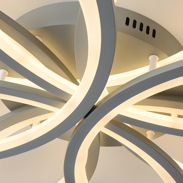 LED Flush Mount Flower-Shaped Acrylic Ceiling Light White/Gray Ceiling Lighting Fixture for Living Room - Image 7