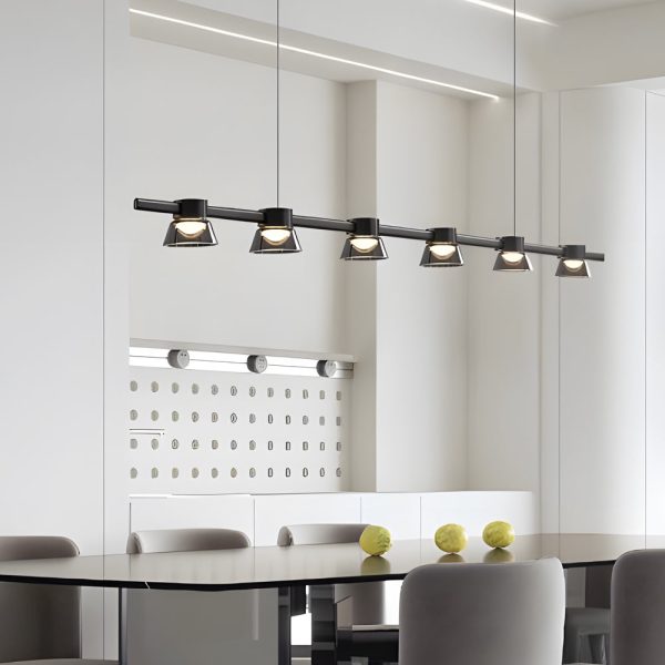 Ring LED Pendant with Smoke Gray Glass Shades - Image 3