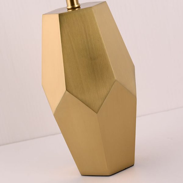 Luxury Art Fabric Metal Geometric Base 1-Light Table Lamp - Image 13