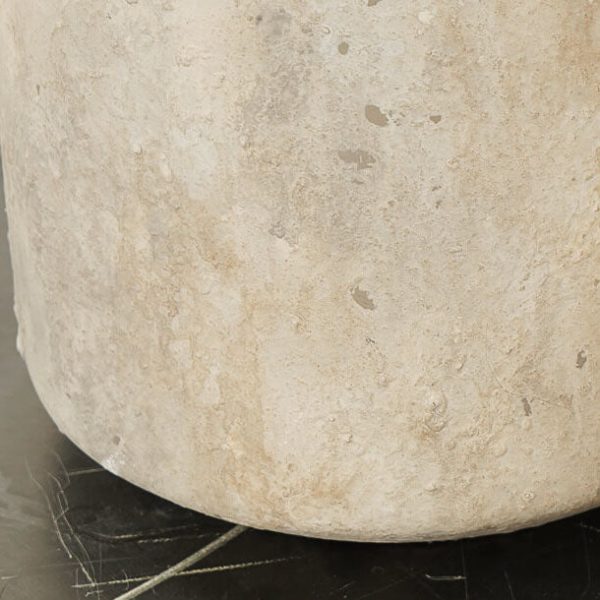 Vintage Minimalist Fabric Cement Base 1-Light Table Lamp - Image 9