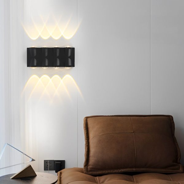 Up and Down Light LED Waterproof Black Modern Wall Lamp Wall Washer Light - Image 6