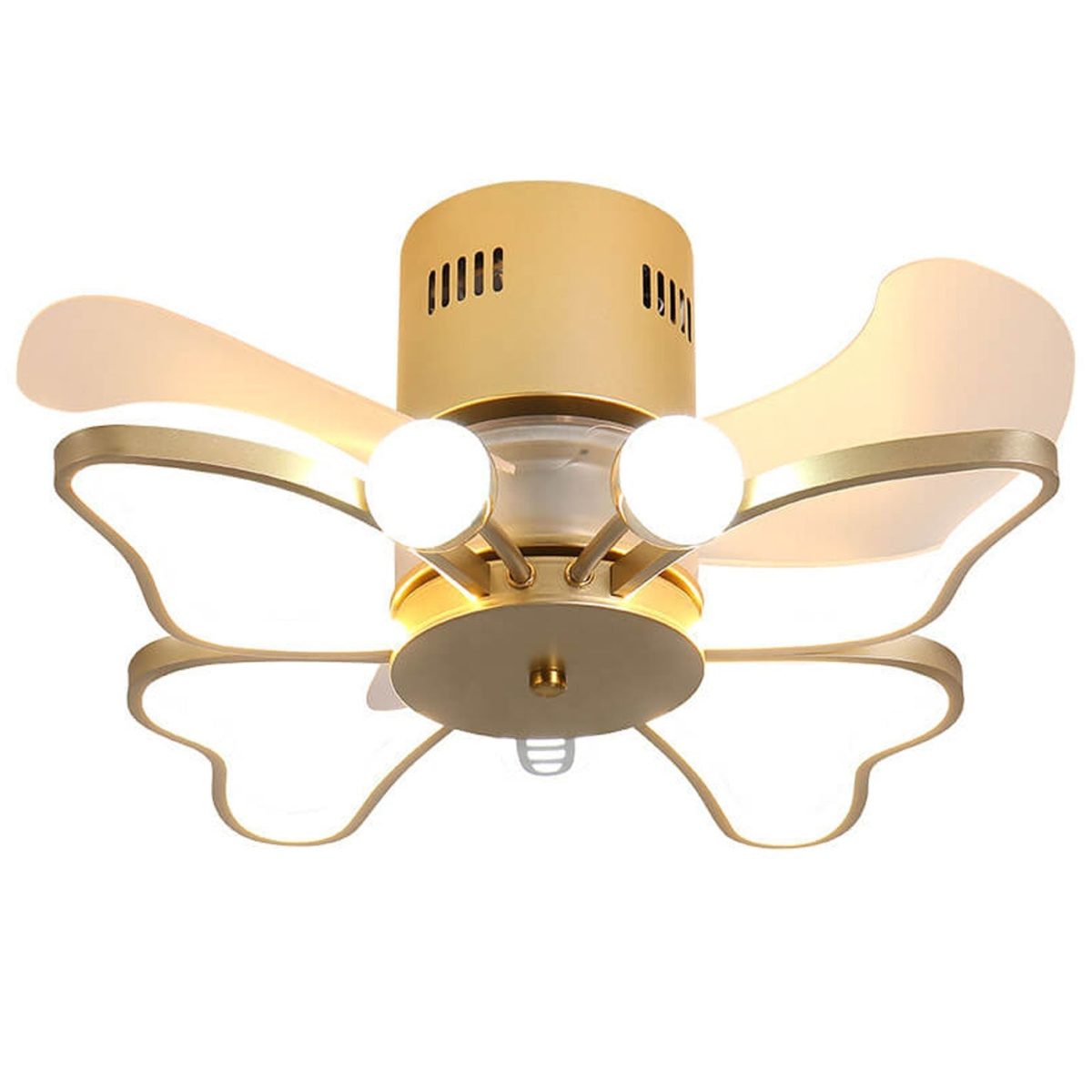 Nordic Creative Butterfly Shape LED Semi-Flush Mount Ceiling Fan Light - Image 12