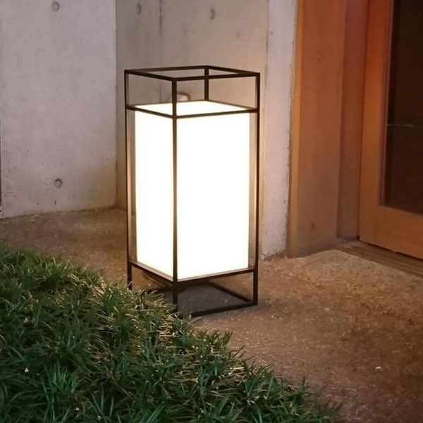 Japanese Tatami Rectangular Iron Fabric 1-Light Standing Floor Lamp - Image 10