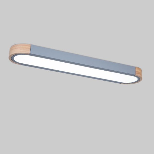 Contemporary Scandinavian Long Oval Iron Log Acrylic LED Flush Mount Ceiling Light For Bedroom - Image 17