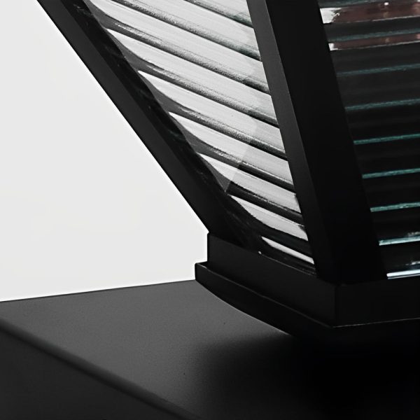 Simple Geometric Shape Waterproof Black Modern Solar Fence Post Lights - Image 12